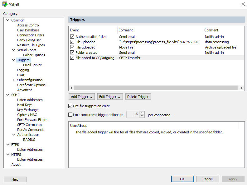VShell Server 触发器